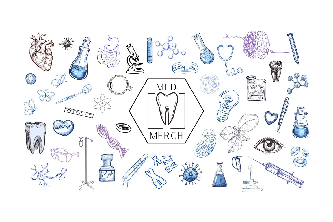 Geschenkideen für Medizinstudenten und Zahnmedizinstudenten, Tassen mit Logo, bedruckte T-Shirts, lustige Geschenke für ZFA, Prophylaxeassistentin und innere Medizin.